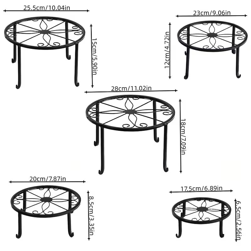 5-Piece Metal Plant Stand Set