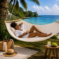 Oversized Double Spreader Bar Hammock with Carry Bag