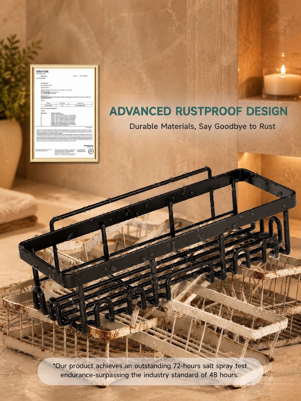 Veken 6-Pack Rustproof Waterproof Shower Caddy