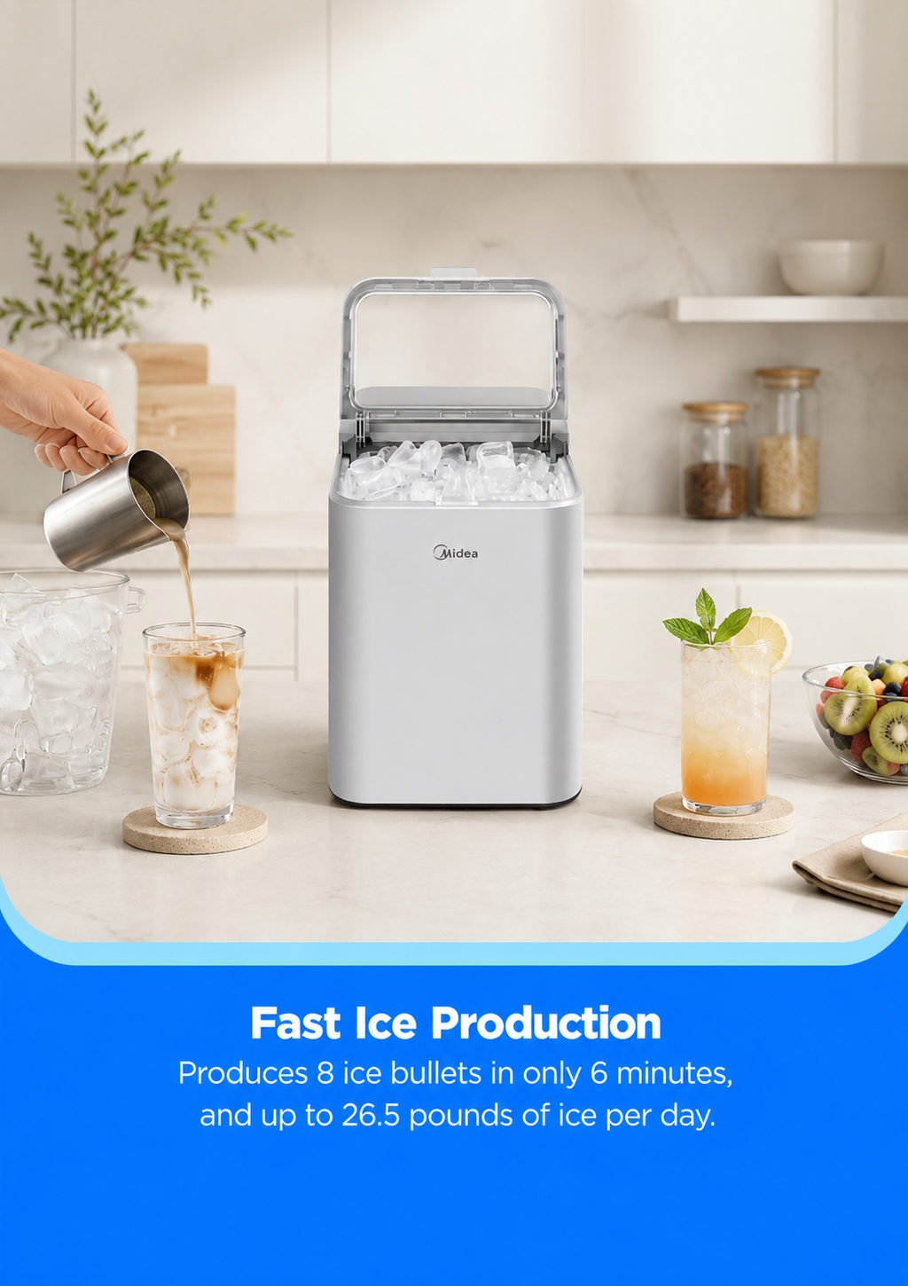 Midea Countertop Bullet-Ice Maker