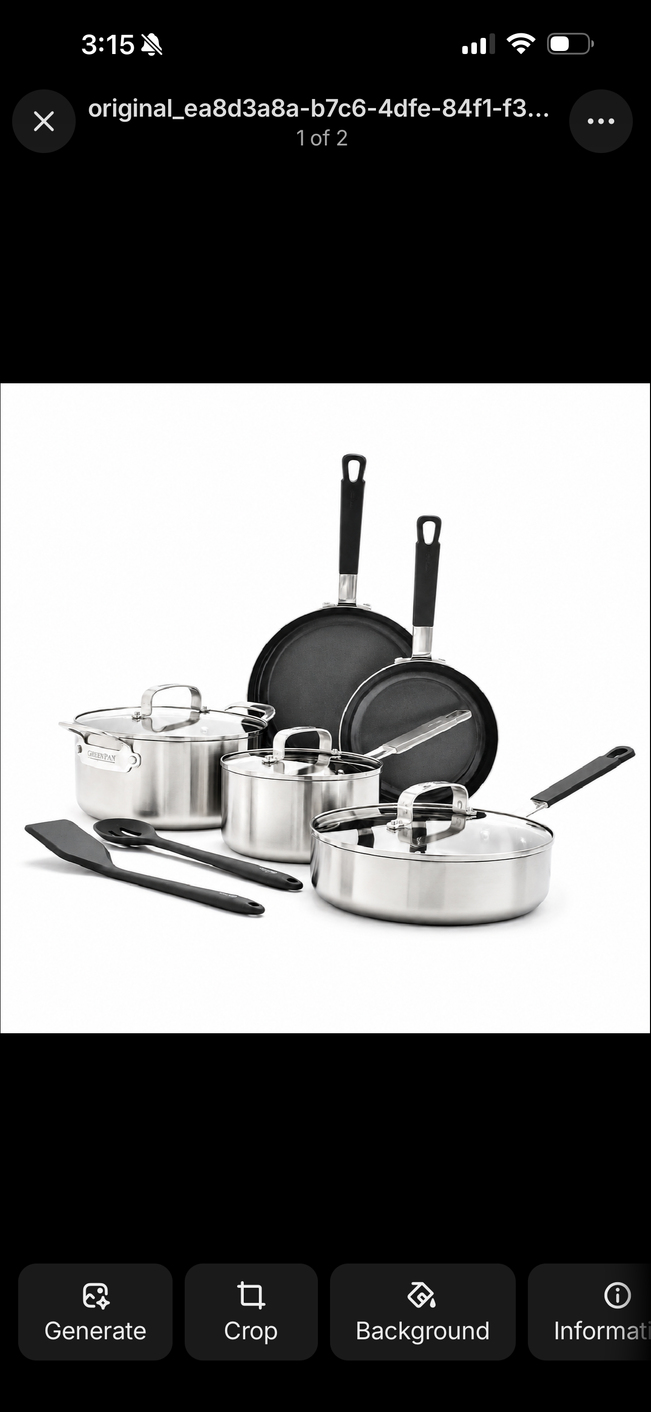 Bobby Flay by GreenPan Chef Series Uncoated Stainless Steel 10-Piece Cookware Set, Professional Grade Cookware-PFAS-free ceramic nonstick coating