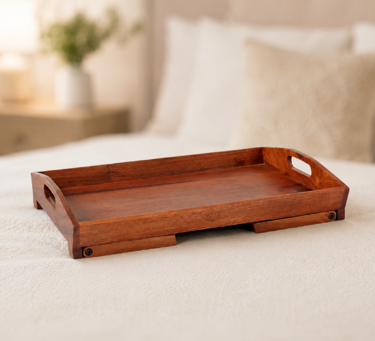 22" x 14" Wood Signature Bed Tray - Threshold