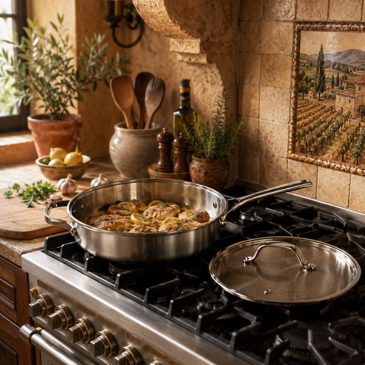 5qt Stainless Steel Saute Pan Silver - Figmint