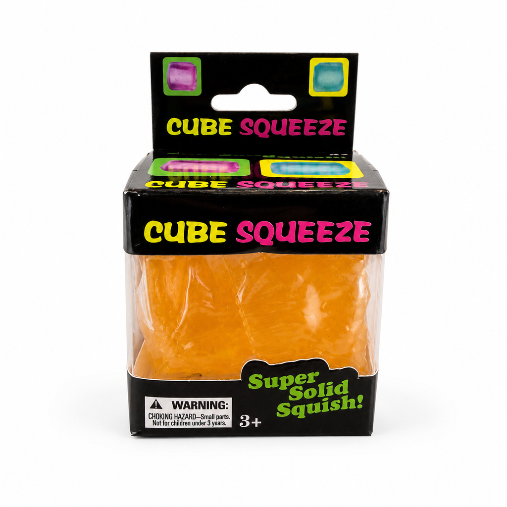 Cube Squeeze Sensory Fidget Toy-orange