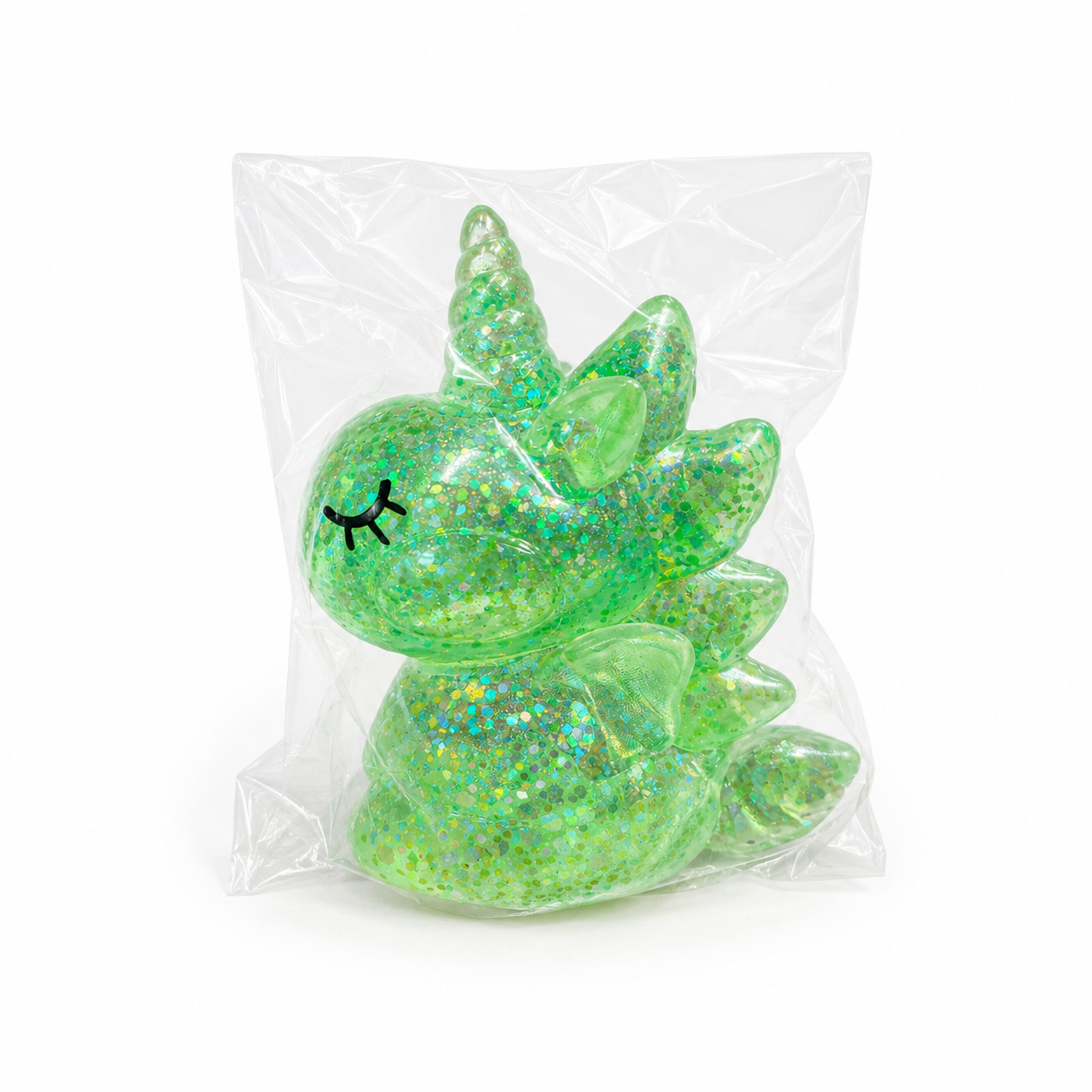 Green Glitter Unicorn Squishy Sensory Toy