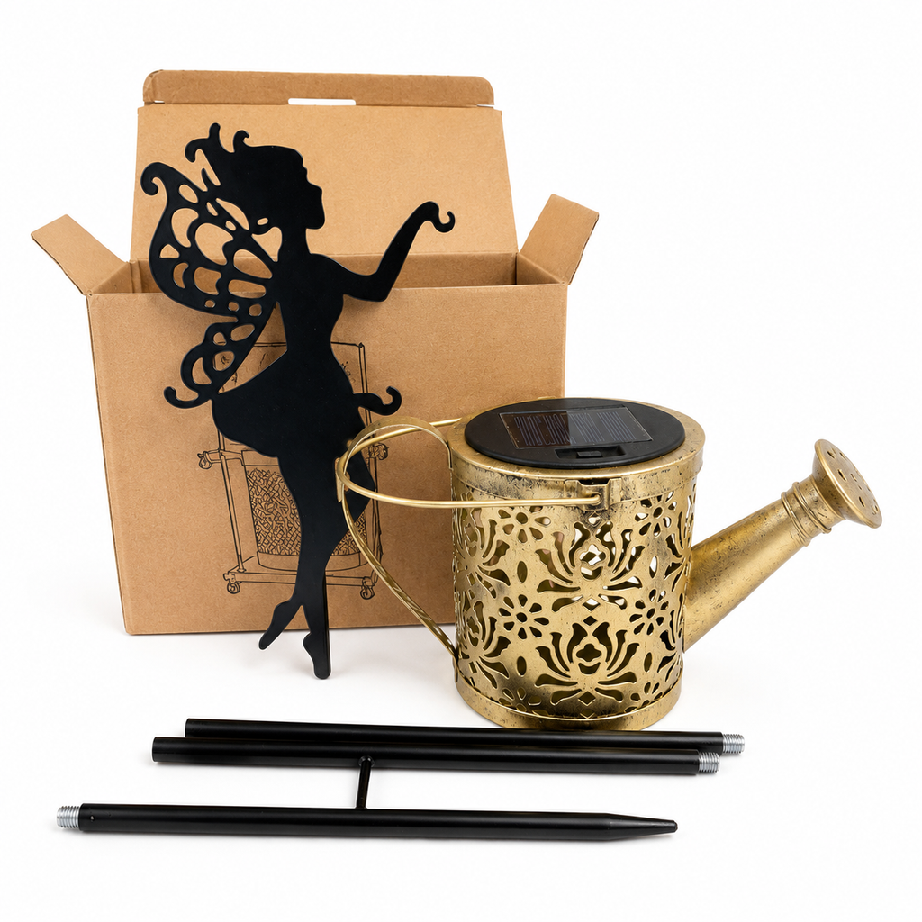 Solar Fairy Watering Can Garden Light