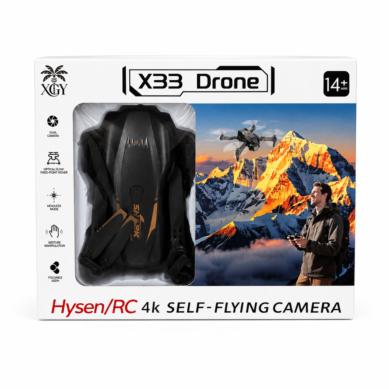 X33 Drone 4K Self-Flying Camera with Remote Control