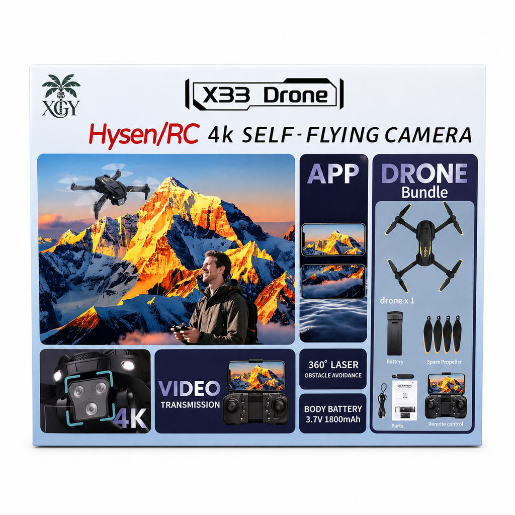 X33 Drone 4K Self-Flying Camera with Remote Control