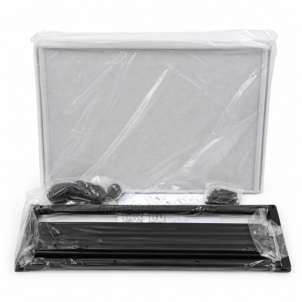 Under Bed Storage Bin with Wheels & Clear Lid-Gray