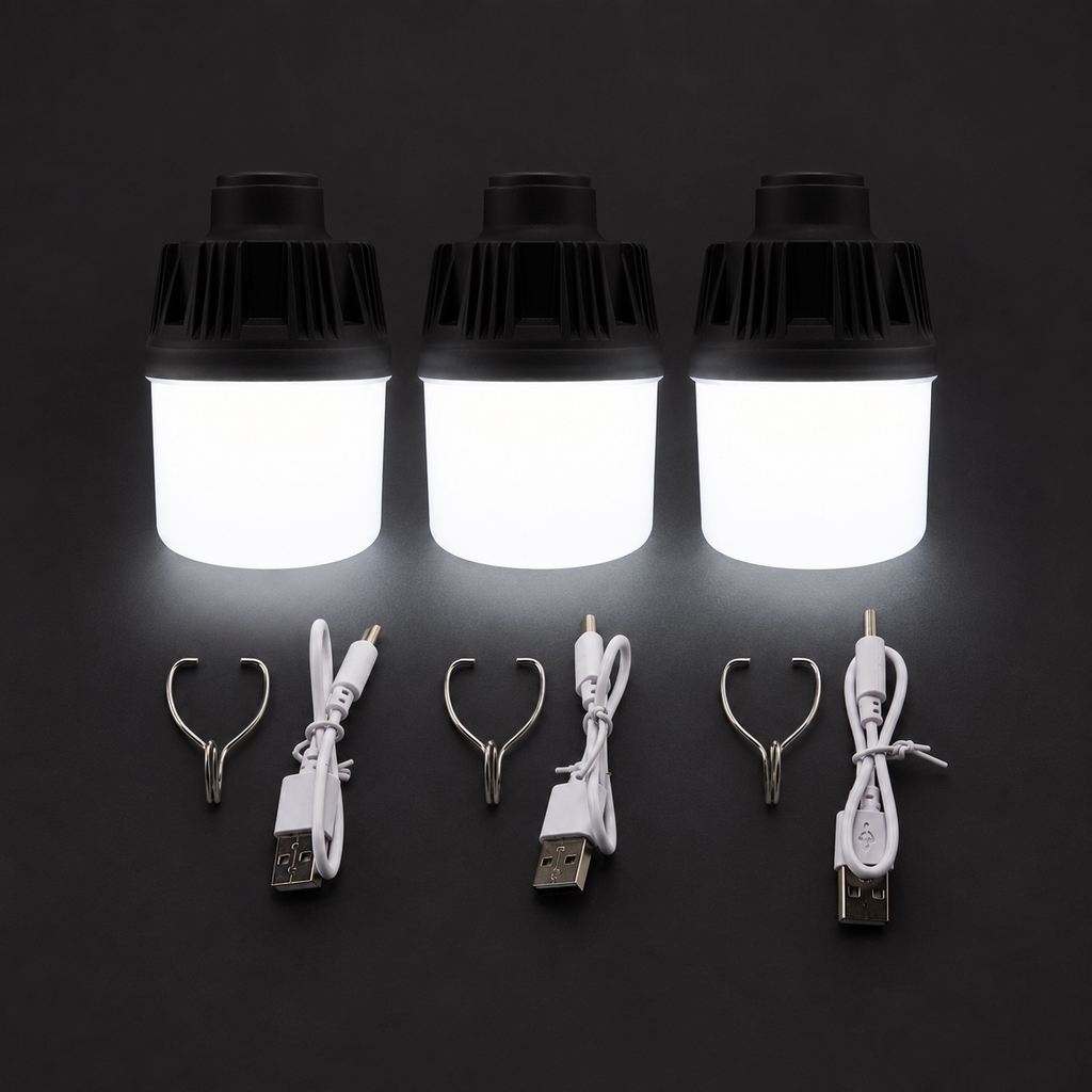 3-Pack Rechargeable LED Camping Lights