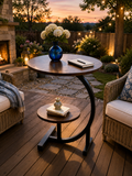 Two-Tier Round Patio Side Table
