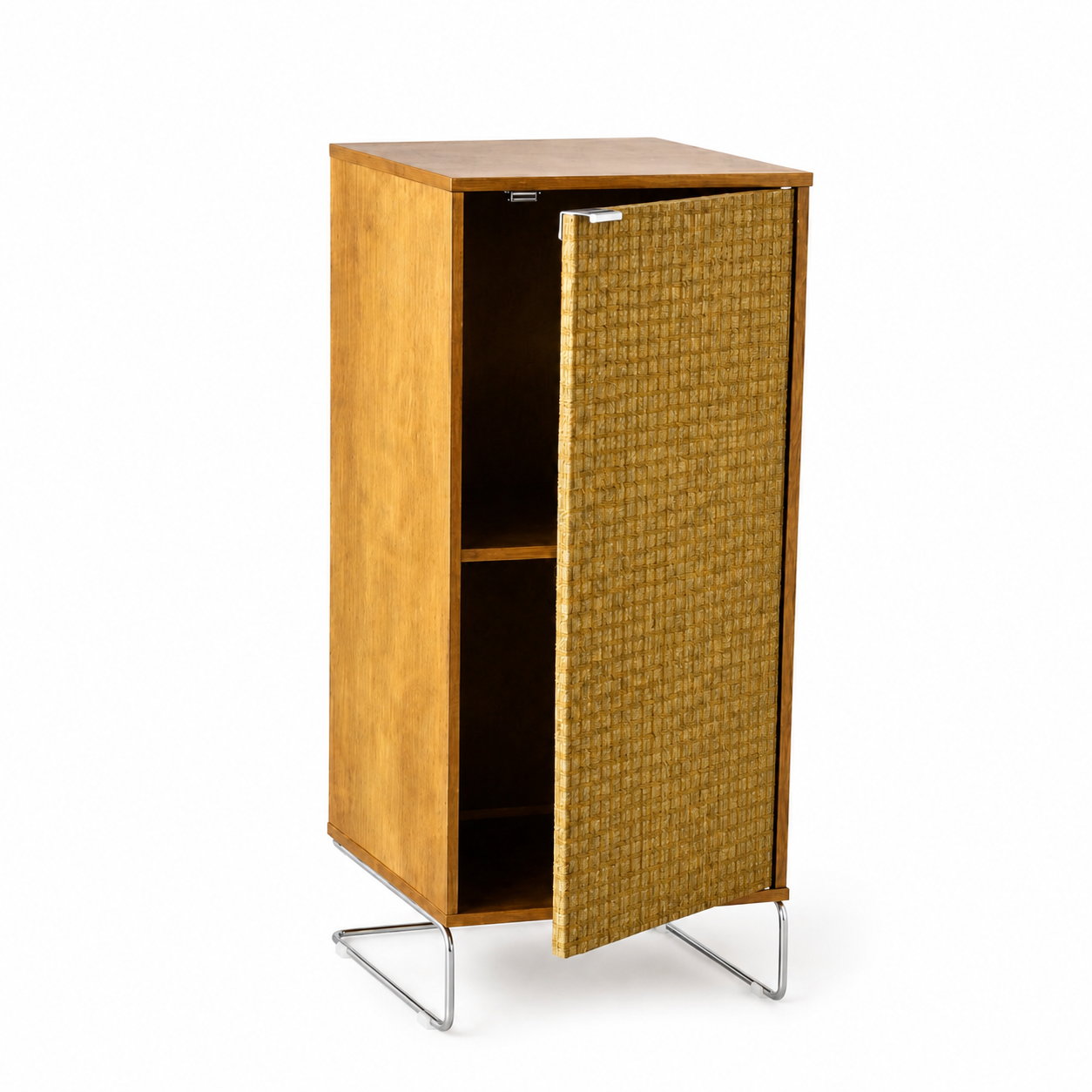 Wood and Fabric Vinyl Decorative Storage Cabinet - Hearth & Hand™ with Magnolia
