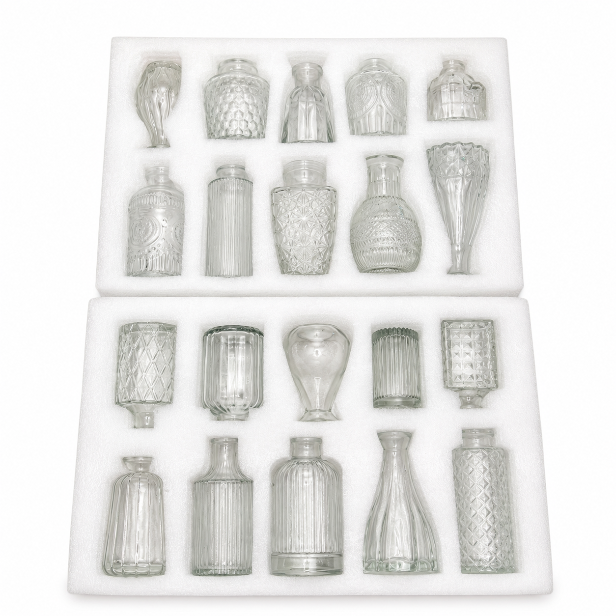 Glass Bud Vase Set of 20