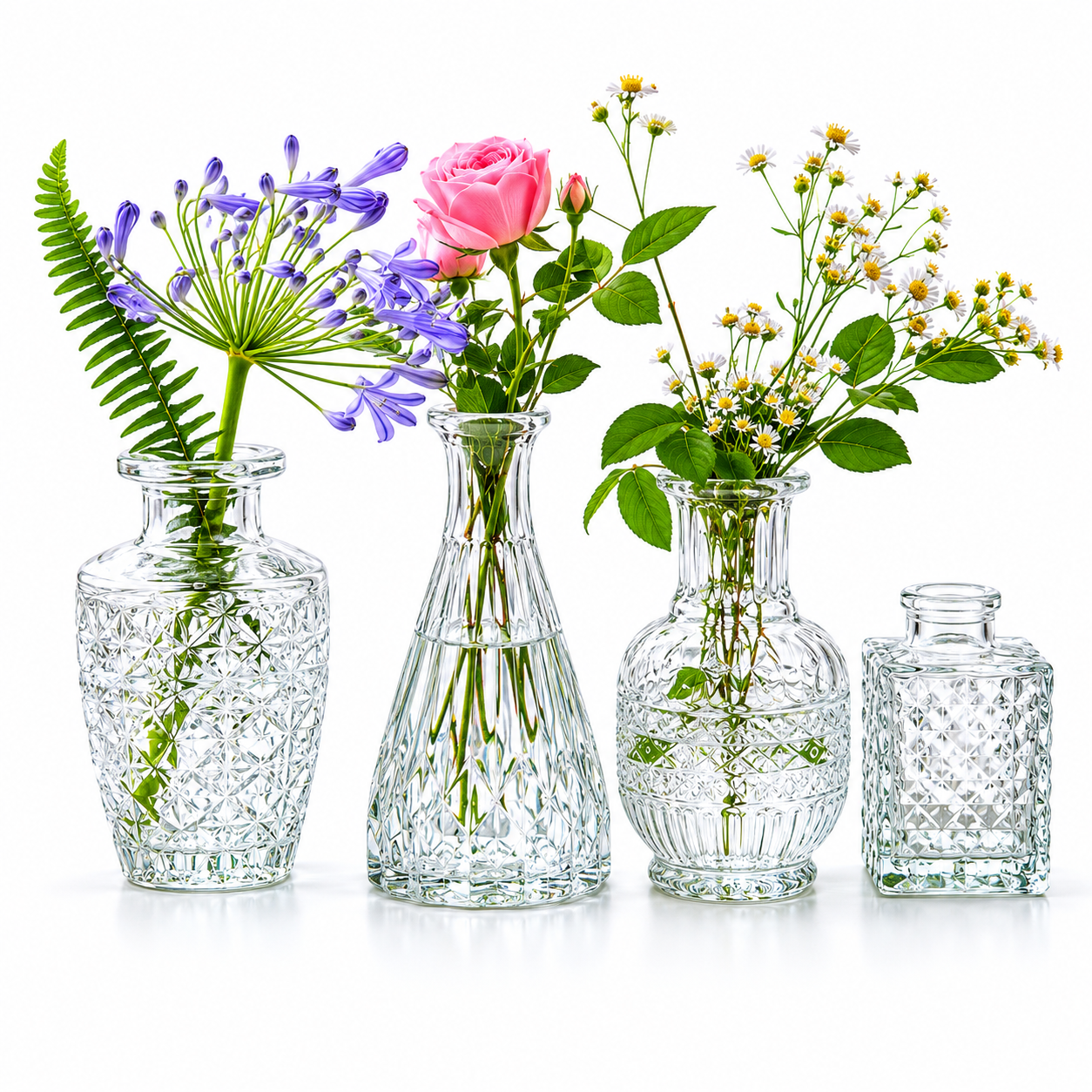 Glass Bud Vase Set of 20