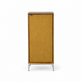 Wood and Fabric Vinyl Decorative Storage Cabinet - Hearth & Hand™ with Magnolia