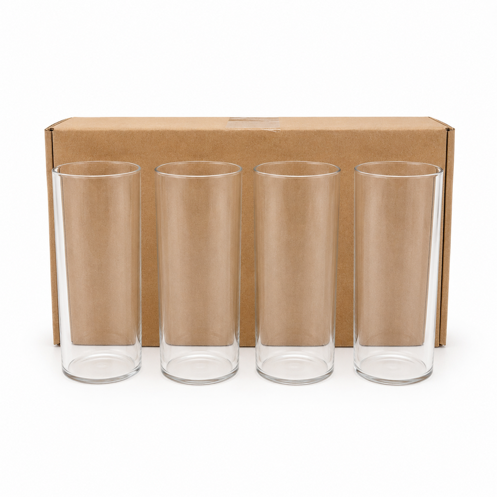 4 PCS 8 Inch Glass Cylinder Vases