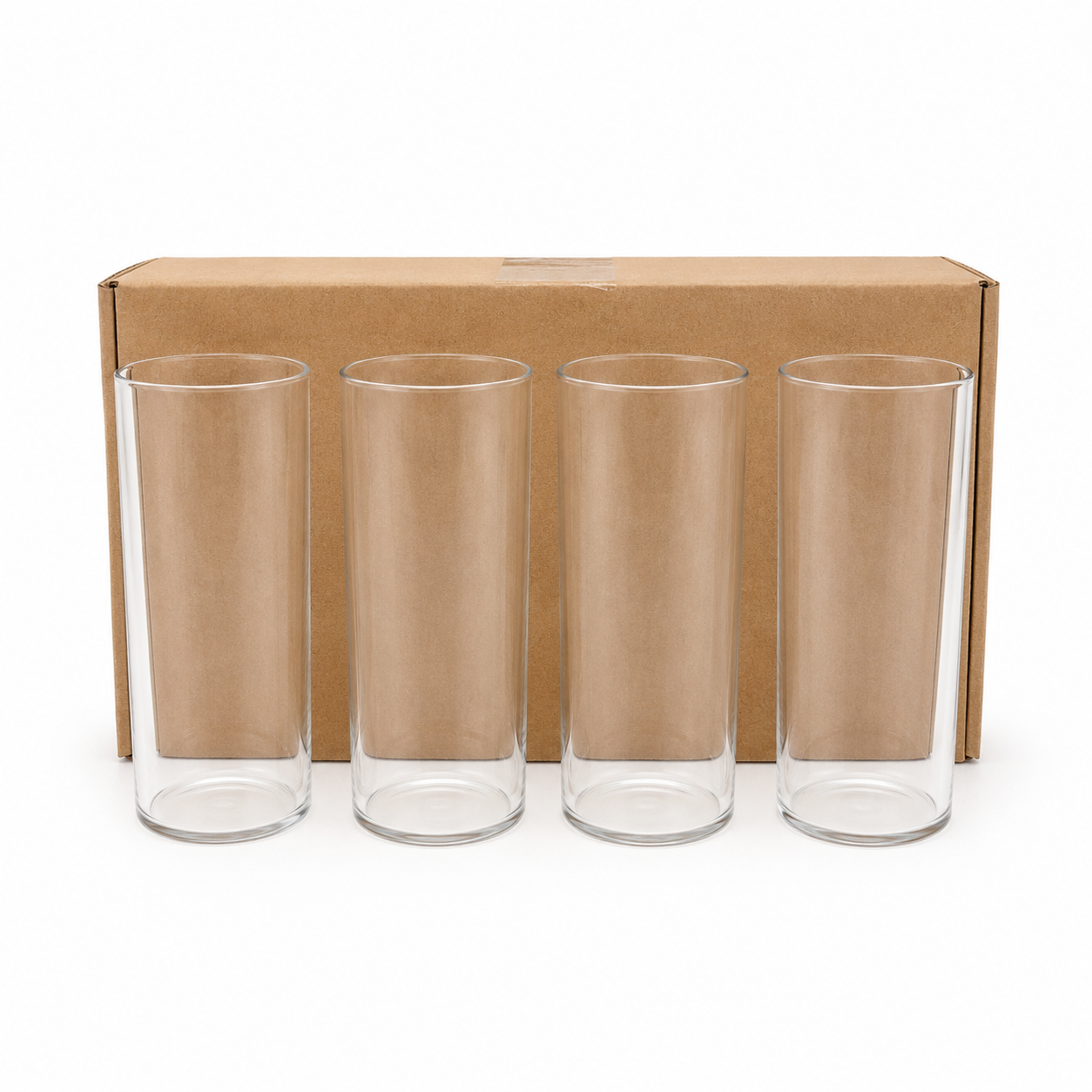 4 PCS 8 Inch Glass Cylinder Vases