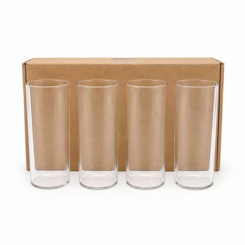 4 PCS 8 Inch Glass Cylinder Vases