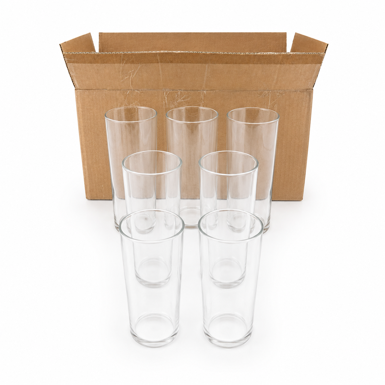 7pcs Glass Cylinder Vases for Centerpieces - 10 Inch Tall Glass Vases