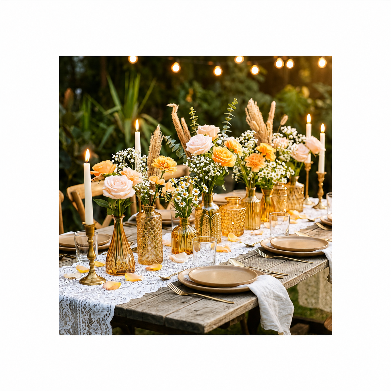 12 Pcs Gold Clear Bud Vases Set