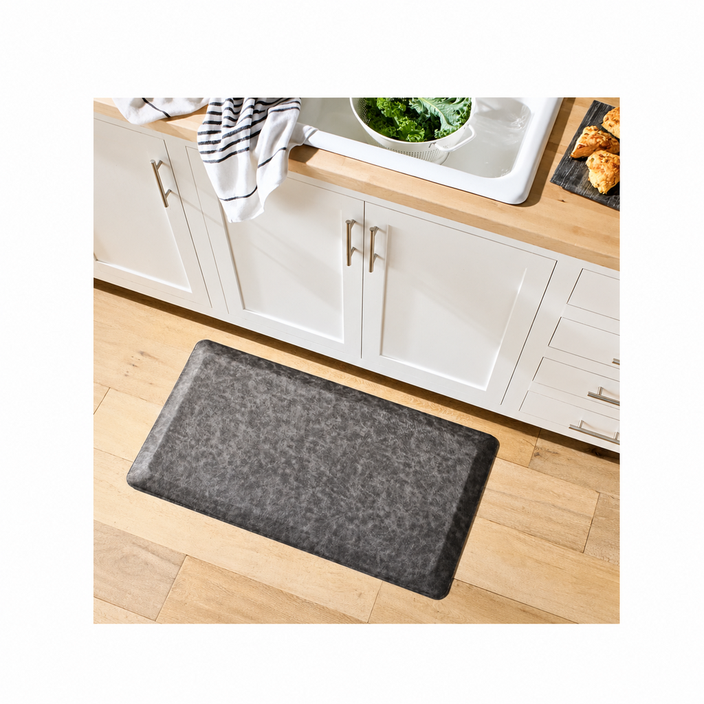 Kitchen Comfort Mat Faux Leather Charcoal - Figmint