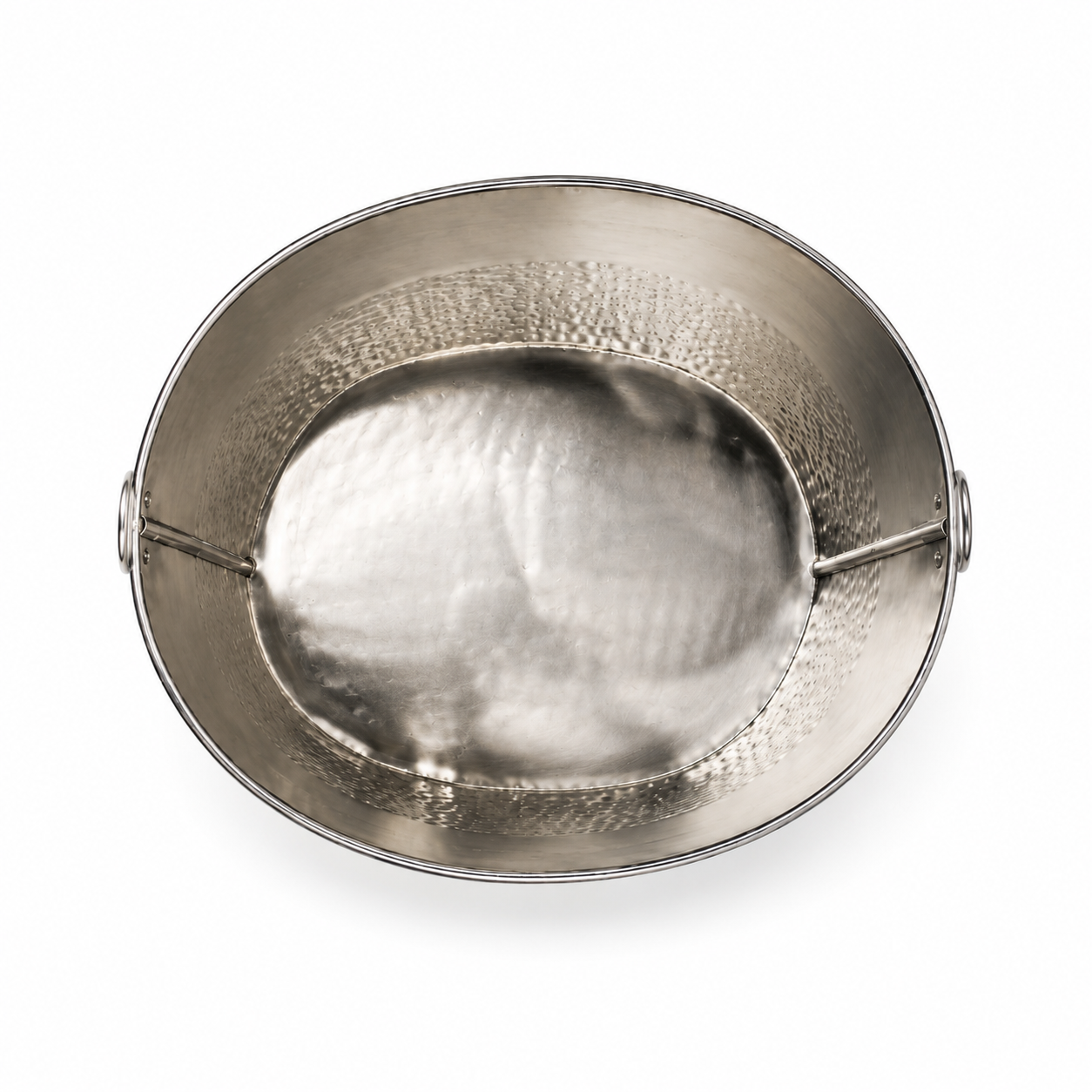 23.5L Stainless Steel Hammered Metal Oval Beverage Tub - Threshold